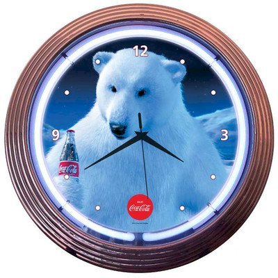 Neonetics Drinks 15" Coca Cola Polar Bear Wall Clock