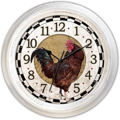 Ashton Sutton 18" Rooster Dial Quartz Analog Wall Clock