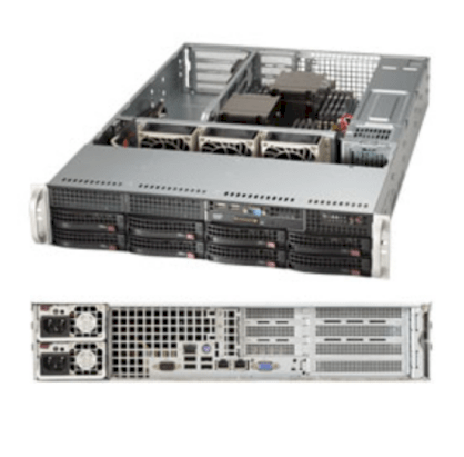 Server Supermicro SuperServer 6028R-WTR (Black) (SYS-6028R-WTR) E5-2630 v3 (Intel Xeon E5-2630 v3 2.40GHz, RAM 8GB, 740W, Không kèm ổ cứng)