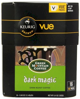 Green Mountain Coffee Dark Magic, Vue Cups for Keurig Vue Brewers (16 Count)