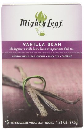 Mighty Leaf Tea Vanilla Bean, 15-Count Whole Leaf Pouches (Pack of 3)