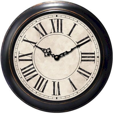 Ashton Sutton Decorative Home 18" Classic Roman Numeral Wall Clock