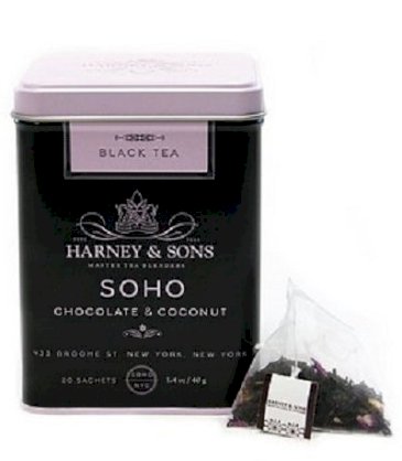 Harney & Sons SoHo Chocolate Coconut Tea - 20 Count Sachet Tin