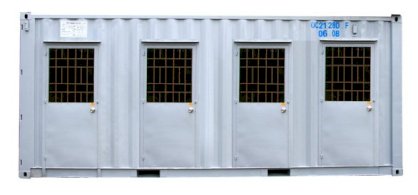 Container 20 feet Đức Mạnh màu sữa có nhà vệ sinh