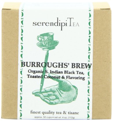 SerendipiTea Burroughs' Brew, Black Tea & Coconut, Caffeinated, 4-Ounce Box