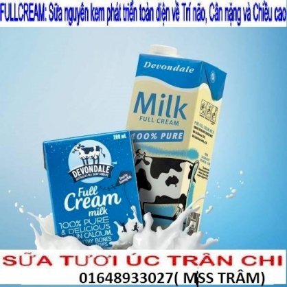 Sữa tươi Devondale nguyên kem 1 lít (FULLCREAM) 