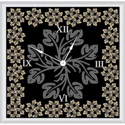 Green Leaf Art Floral with Leaves 11" Art Wall Clock