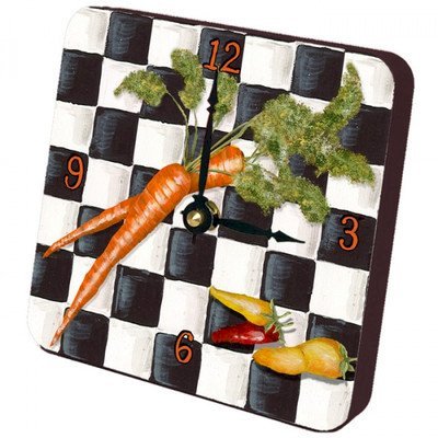 Lexington Studios Carrots Checker Tiny Times Clock