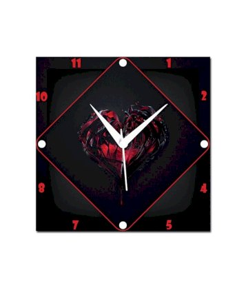 Amore Red Heart Wall Clock