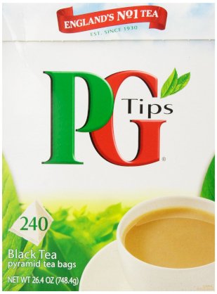 PG Tips Black Tea, Pyramid Tea Bags, 240-Count Boxes Pack of 2