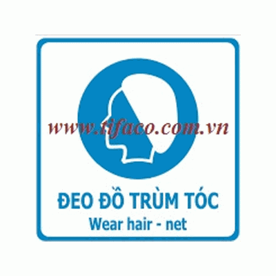 Biển báo đeo đồ trùm tóc 01