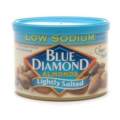 Blue Diamond Almonds, Can, Lightly Salted 6 oz /170 g (Pack of 12)