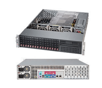 Server Supermicro SuperServer 2028R-C1R4+ (Black) (SYS-2028R-C1R4+) E5-2623 v3 (Intel Xeon E5-2623 v3 3.0GHz, RAM 8GB, 920W, Không kèm ổ cứng)