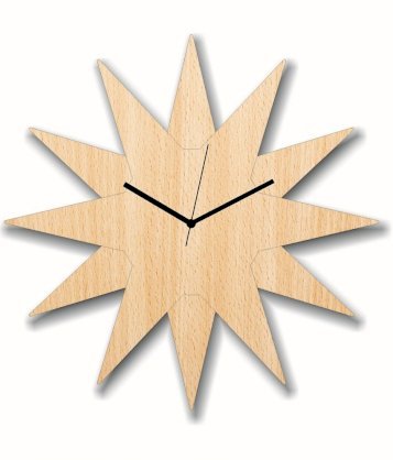 Panache Beige Star Shaped Wall Clock