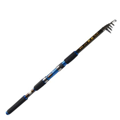 Blk Blue Carbon Fiber 2.7M Telescopic Fishing Rod Pole