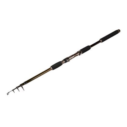 Black Brown 2.1M 5 Section Foam Coated Handle Telescopic Fishing Rod Pole