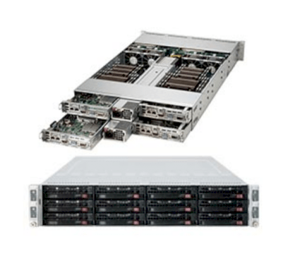 Server Supermicro SuperServer 6028TR-HTR (Black) (SYS-6028TR-HTR) E5-2660 v3 (Intel Xeon E5-2660 v3 2.60GHz, RAM 16GB, 1600W, Không kèm ổ cứng)