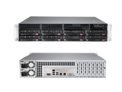 Server Supermicro SuperServer 6028R-TRT (Black) (SYS-6028R-TRT) E5-2623 v3 (Intel Xeon E5-2623 v3 3.0GHz, RAM 8GB, 740W, Không kèm ổ cứng)
