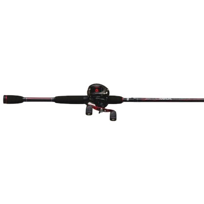 Abu Garcia BMAX2/701MH Black Max Low Profile Baitcast Reel Combo, Black and Red Finish