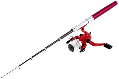 Aluminum Alloy Telescopic Fishing Pole Rod Spinning Reel Combos Red