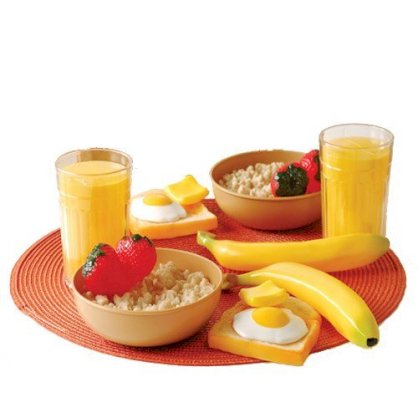 Healthy Meal for Two - Breakfast - 16 Piece Set of Play Food