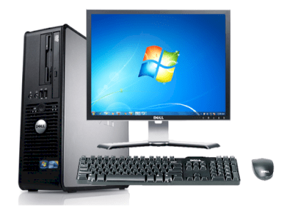 Máy tính Desktop Dell OPTIPLEX 755 Sff V02 (Intel Core 2 Duo E6600 2.4GHz, Ram 2GB, HDD 80GB, VGA Intel GMA 3100, PC DOS, Màn hình Dell 17")