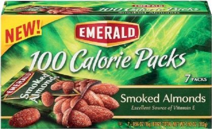 Emerald 100 Calorie Almonds, Smoked, 7 Count (Pack of 12)