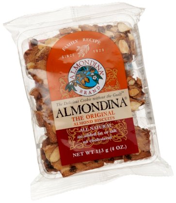Almondina, Almondina Almond Biscuits, 4-Ounce Bags (Pack of 6)