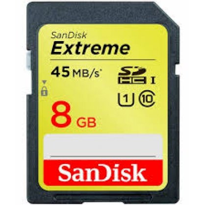 Sandisk Extreme SDHC 8GB UHS-I Class10 (45MB/s)