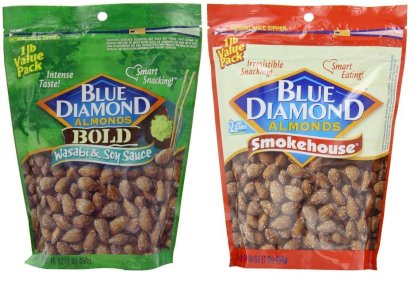 Blue Diamond Almonds Wasabi & Soy and Smokehouse