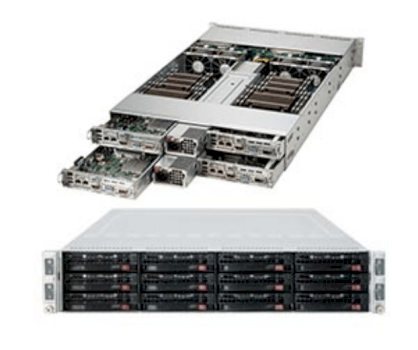 Server Supermicro SuperServer 6028TR-HTFR (Black) (SYS-6028TR-HTFR) E5-2623 v3 (Intel Xeon E5-2623 v3 3.0GHz, RAM 8GB, 1600W, Không kèm ổ cứng)
