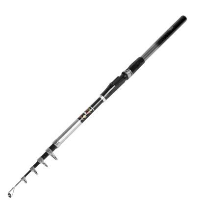 Black Foam Covered Grip 6 Sections Retractable Fishing Rod 2.6 Meter