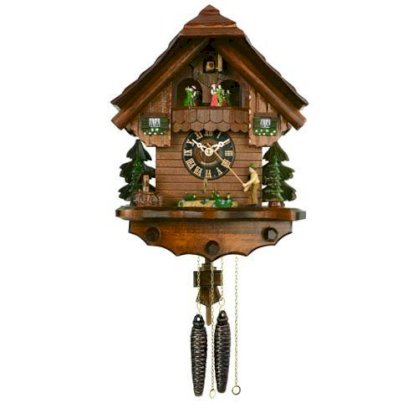 River City 14 inch Fisherman with Pole Cuckoo Clock