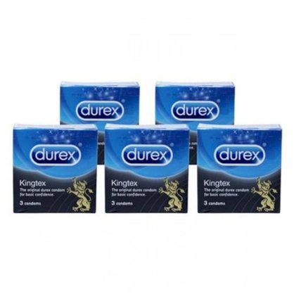 Bộ 5 hộp bao cao su cỡ nhỏ Durex Kingtex 5 x 3 bao DR15