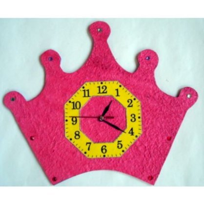 Magique Creations Pink & Yellow Princess Wall Clock MA977DE32BLZINDFUR