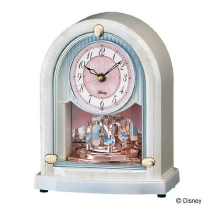 SEIKO CLOCK ( Seiko clock ) Disney PRINCESS radio table clock ( white ) FS201W