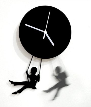 Blacksmith Swinger Boy Silhouette - Pendulum Wall Clock