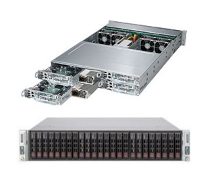 Server Supermicro SuperServer 2028TP-HC1FR (Black) (SYS-2028TP-HC1FR) E5-2640 v3 (Intel Xeon E5-2640 v3 2.60GHz, RAM 16GB, PS 2000W, Không kèm ổ cứng)