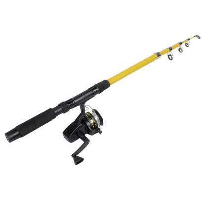 1.7M Long 5 Section Telescopic Fishing Rod Pole w Casting Spinning Reel