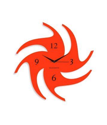 Blacksmith Orange Laminated Aluminium Thick Chakri Wall Clock