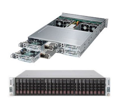 Server Supermicro SuperServer 2028TP-HC1TR (Black) (SYS-2028TP-HC1TR) E5-2695 v3 (Intel Xeon E5-2695 v3 2.30GHz, RAM 16GB, PS 2000W, Không kèm ổ cứng)