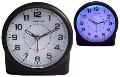 Timelink 88659 Non-Ticking Alarm Clock with Smartlite Technology & Brightness Control