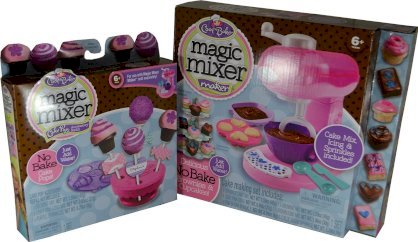 Deluxe Cool Baker Magic Mixer Bundle Gift Set with Pink Mixer, No-bake Cake and Icing Mixes and Cake Pop Accessory Kit
