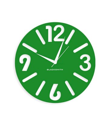 Blacksmith Green Laminated Aluminium Simple Wall Clock