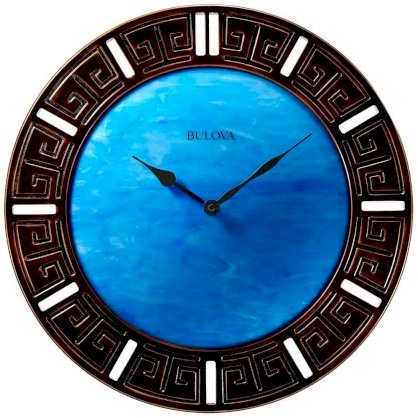 Bulova Oceanic 18" Round Wood Wall Clock