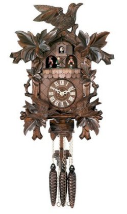 Musical Cuckoo Clock with Feeding Birds Feed Nest Design