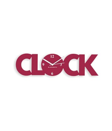 Blacksmith Maroon Laminated Aluminium Wall Clock