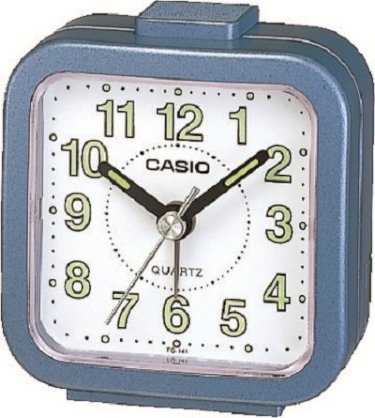  Casio TQ-141-2DF Analog Clock (Blue, White) 