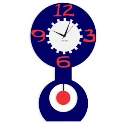 Klok Big Pendulum Wall Clock Blue KL593DE04ABJINDFUR