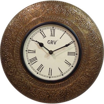  GRV 1203 Analog Wall Clock (Brass) 